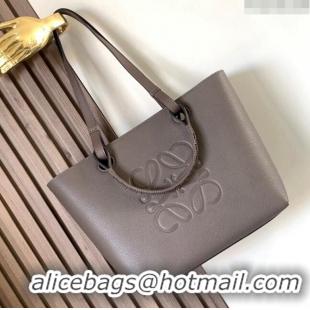 Super Quality Loewe Small Anagram Tote bag in grained calfskin 9300 Grey 2024