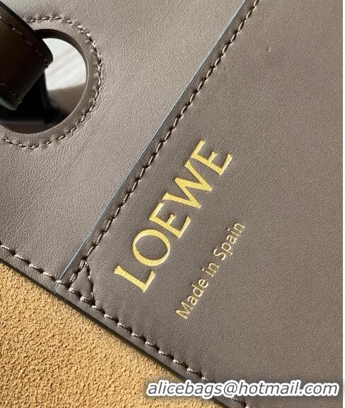 Super Quality Loewe Small Anagram Tote bag in grained calfskin 9300 Grey 2024