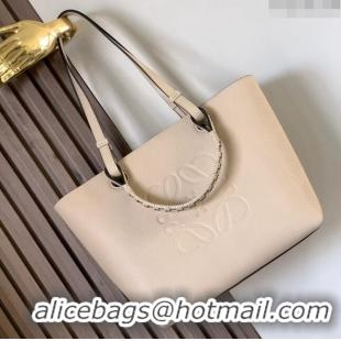 Buy Inexpensive Loewe Small Anagram Tote bag in grained calfskin 9300 White 2024