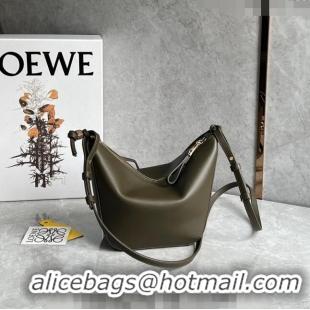 Promotional Loewe Mini Hammock Hobo bag in Classic Calfskin 262315 Khaki Green 2023