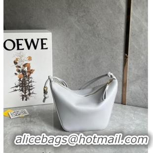 Top Quality Loewe Mini Hammock Hobo bag in Classic Calfskin 262315 Pale Grey 2023