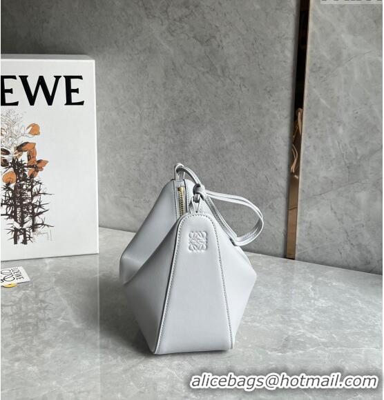 Top Quality Loewe Mini Hammock Hobo bag in Classic Calfskin 262315 Pale Grey 2023