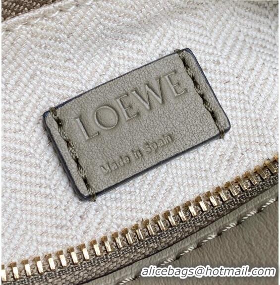 Super Quality Loewe Mini Puzzle bag in Classic Calfskin 0202 Beige/Green 2024