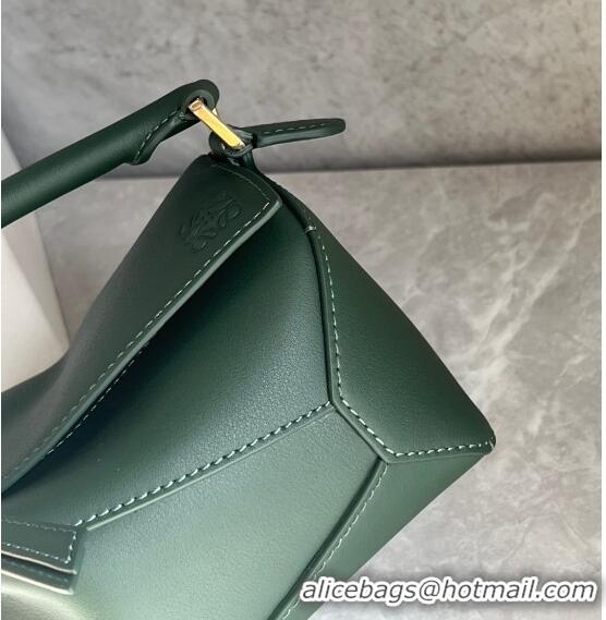 Trendy Design Loewe Mini Puzzle bag in Classic Calfskin 0202 Bottle Green 2024