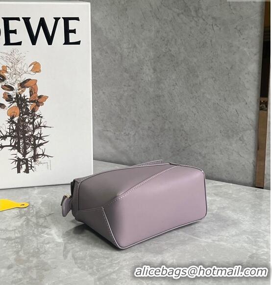 Super Quality Loewe Mini Puzzle bag in Classic Calfskin 0202 Taro Purple 2024