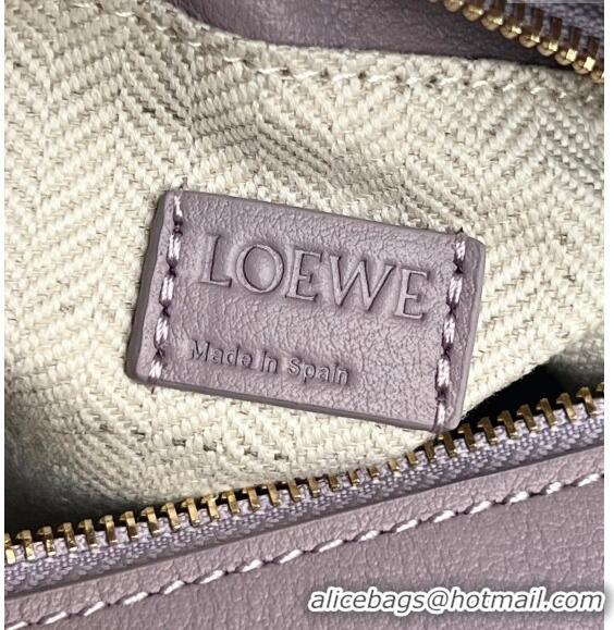 Super Quality Loewe Mini Puzzle bag in Classic Calfskin 0202 Taro Purple 2024