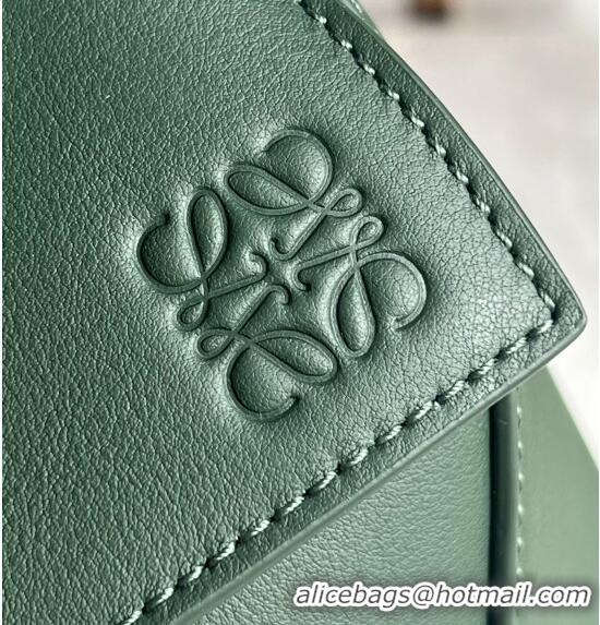 Famous Brand Loewe Small Puzzle Edge bag in Smooth Calfskin 0202 Bottle Green 2024