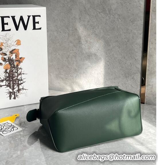 Famous Brand Loewe Small Puzzle Edge bag in Smooth Calfskin 0202 Bottle Green 2024