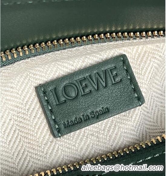 Famous Brand Loewe Small Puzzle Edge bag in Smooth Calfskin 0202 Bottle Green 2024