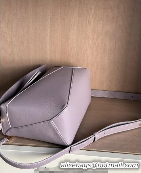 Well Crafted Loewe Small Puzzle Edge bag in Smooth Calfskin 0202 Lavender Purple 2024