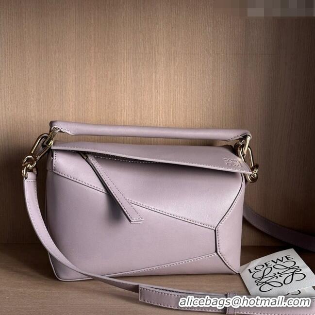 Well Crafted Loewe Small Puzzle Edge bag in Smooth Calfskin 0202 Lavender Purple 2024