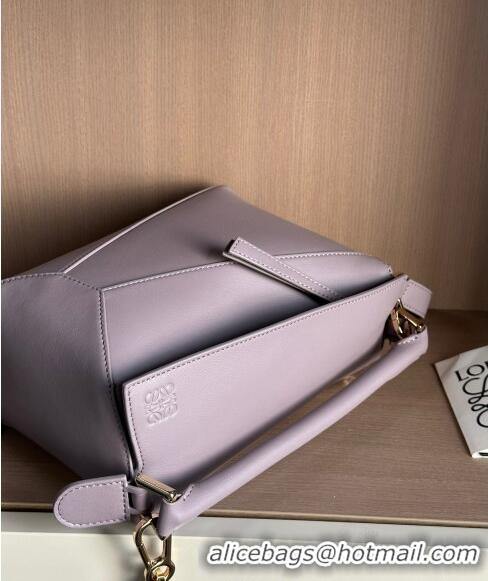 Well Crafted Loewe Small Puzzle Edge bag in Smooth Calfskin 0202 Lavender Purple 2024