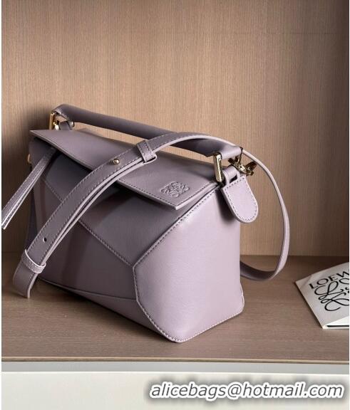 Well Crafted Loewe Small Puzzle Edge bag in Smooth Calfskin 0202 Lavender Purple 2024