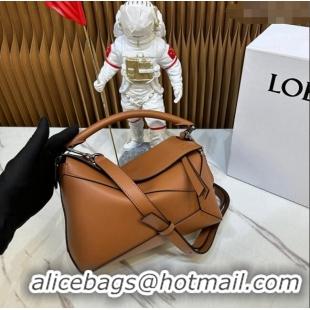 Cheapest Loewe Small Puzzle Edge bag in Smooth Calfskin 0202 Caramel Brown 2024