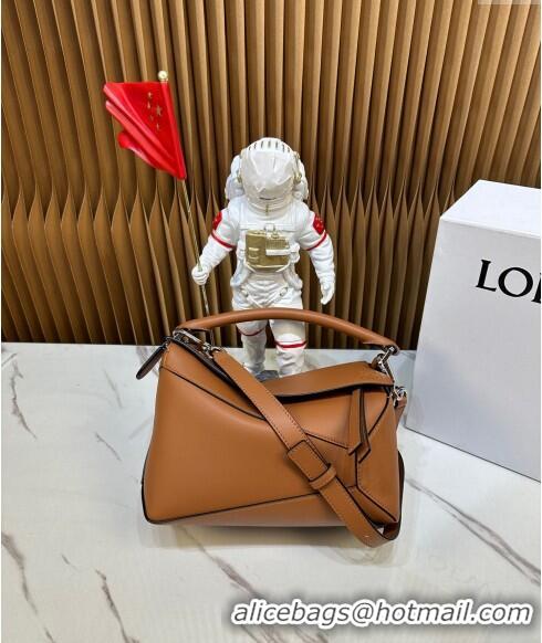 Cheapest Loewe Small Puzzle Edge bag in Smooth Calfskin 0202 Caramel Brown 2024