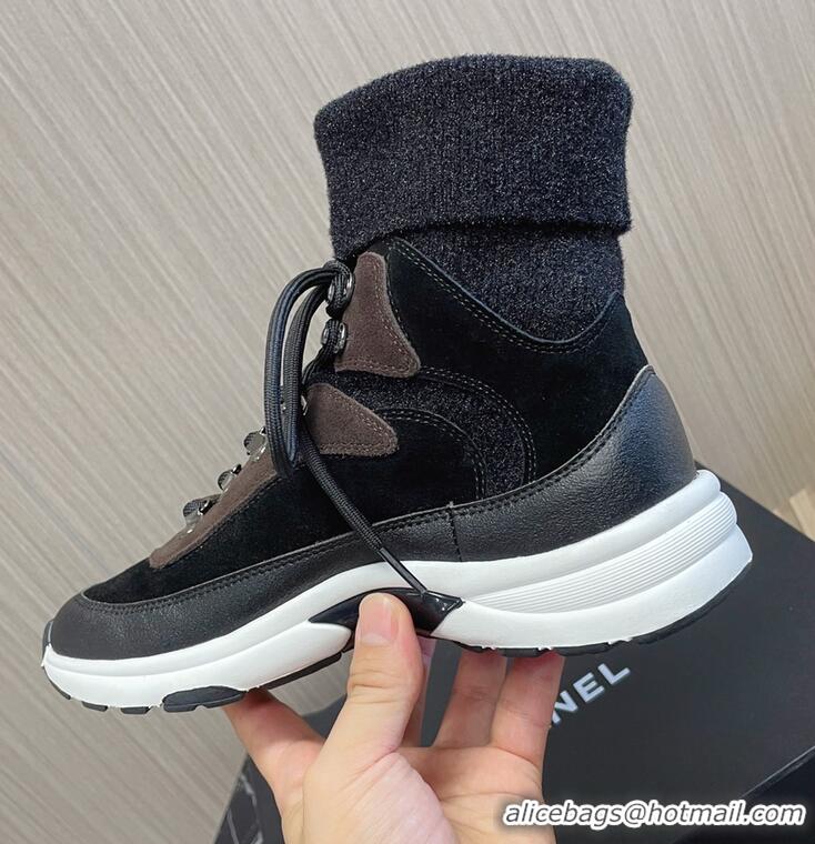 ​Reasonable Price Chanel Sock Sneakers With CC Logo CH8792 Black /Brown