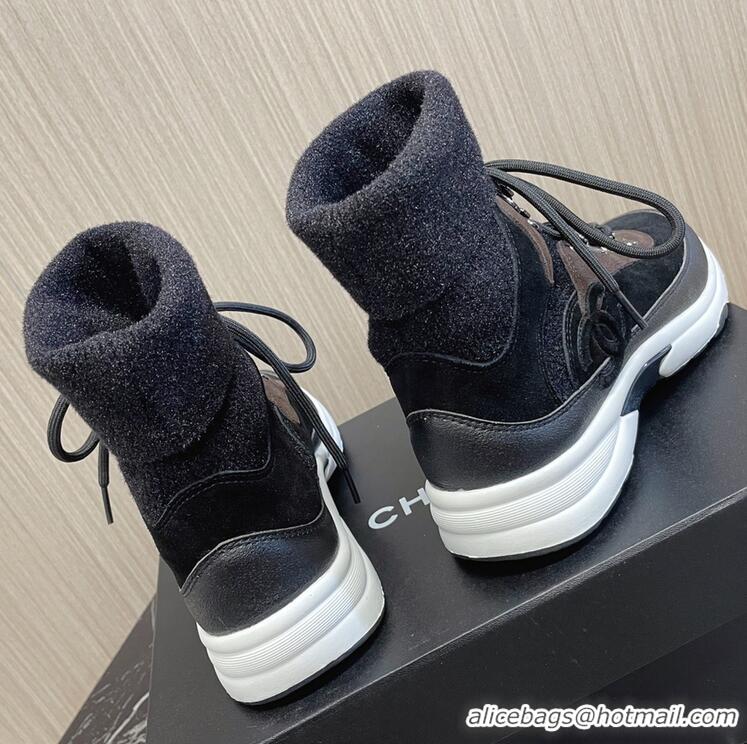 ​Reasonable Price Chanel Sock Sneakers With CC Logo CH8792 Black /Brown