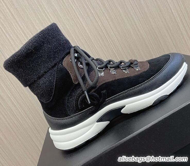 ​Reasonable Price Chanel Sock Sneakers With CC Logo CH8792 Black /Brown