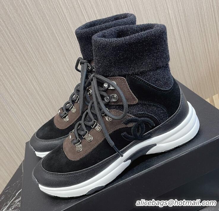 ​Reasonable Price Chanel Sock Sneakers With CC Logo CH8792 Black /Brown