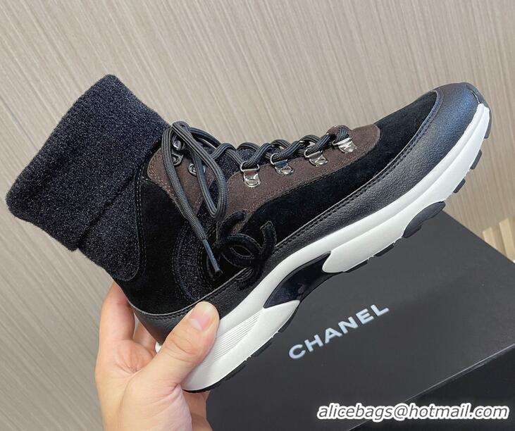 ​Reasonable Price Chanel Sock Sneakers With CC Logo CH8792 Black /Brown