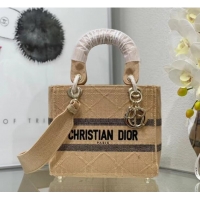 Best Price Lady Dior Mini D-Lite Bag Natural Cannage Raffia CD8763