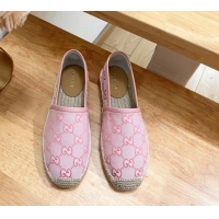 Durable Gucci GG Denim Espadrilles Flat Pink 125109