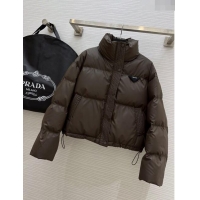 Low Cost Prada Down Jacket P11009 Chocolate 2024