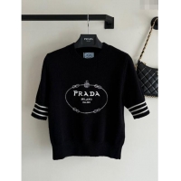 ​Buy Classic Prada Short-sleeved Sweater P022628 Black 2024