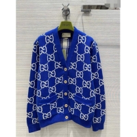 Discount Colorful Gucci Wool Cardigan G022613 Blue 2024