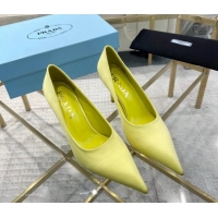 Cheap Price Prada Satin Pumps 8cm Yellow 0228055