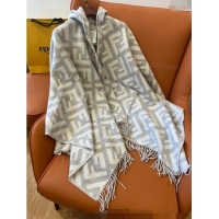 Discount Design Fendi Cashmere Cape F0131 Light Grey 2024