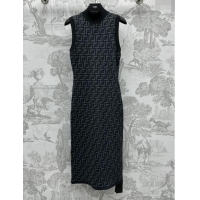 ​Reasonable Price Fendi FF Knit Dress F022621 Black 2024