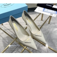 Popular Style Prada Patent leather pumps 7.5cm White 228078