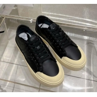 Trendy Design Celine AS-02 Low Lace-up Alan Platform Sneakers 4cm in Calf Leather Black 0124113