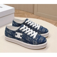 Best Price Celine Triomphe Denim Low-Top Sneakers Blue 228022