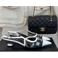 Popular Style Chanel Logo Printed PVC Heel Sandals Black 126126