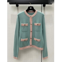 Cheap Design Chanel Cashmere Cardigan CH113017 Green 2023