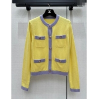 Grade Design Chanel Cashmere Cardigan CH113020 Yellow 2023