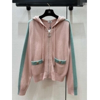 Low Cost Chanel Cashmere Zipped Cardgian CH113022 Pink 2023