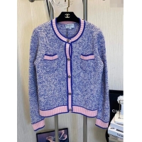 Top Quality Chanel Wool Cardigan CH113027 Blue 2023