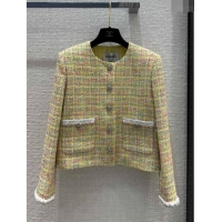 Famous Brand Chanel Tweed Jacket CH122010 Yellow 2023