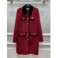 Discount Design Chanel Tweed Jacket CH122012 Red 2023