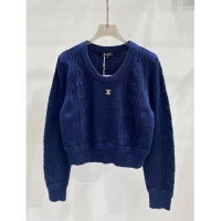 Cheapest Chanel Wool Sweater CH122525 Blue 2023