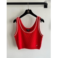 Good Taste Chanel Cashmere Vest CH11006 Red 2024