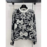 Top Design Chanel Coco Neige Cashmere Sweater CH11024 Black 2024