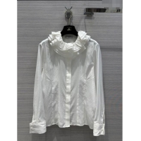 Most Popular Chanel Shirt CH11226 White 2024