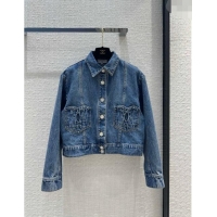 Market Sells Chanel Coco Denim Jacket CH12212 Blue 2024