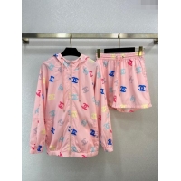 Top Design Chanel Jacket and Shorts CH022716 Pink 2024