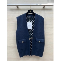 ​Luxury Discount Chanel Wool Vest CH022719 Blue 2024