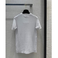 Best Price Chanel Knit T-shirt CH022720 White 2024